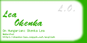 lea okenka business card